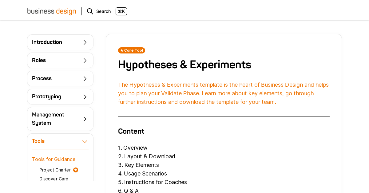 Hypotheses & Experiments